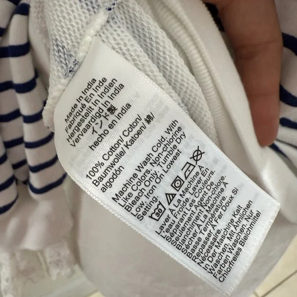 J. CREW French terry sweatshirt with lace trim Size M NWOT $118 BT719 - Picture 12 of 12